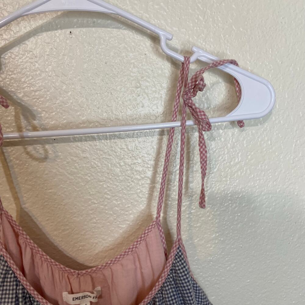 Emerson Fry Button Tier Patchwork Maxi Dress Size… - image 5